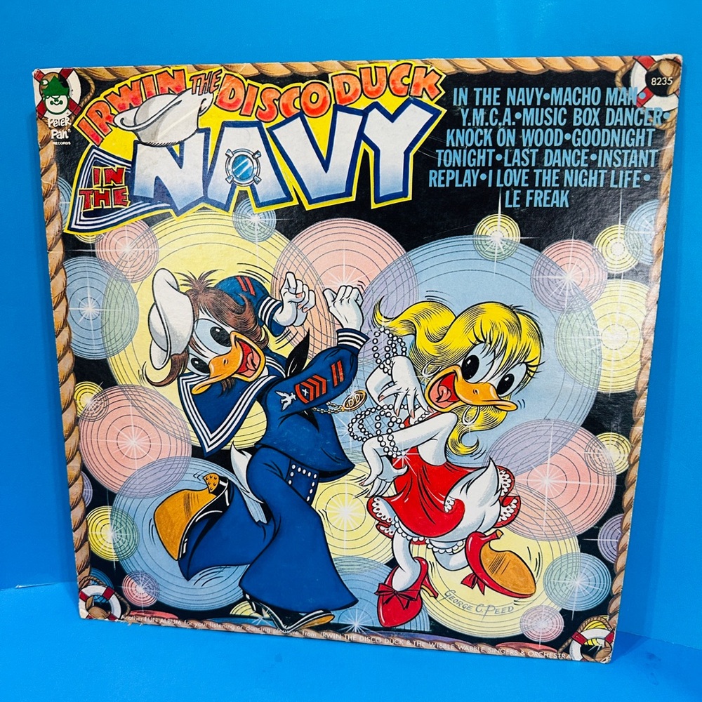 Irwin the Disco Duck In The Navy Vinyl Record 70’s Peter Pan Records 8235 12”
